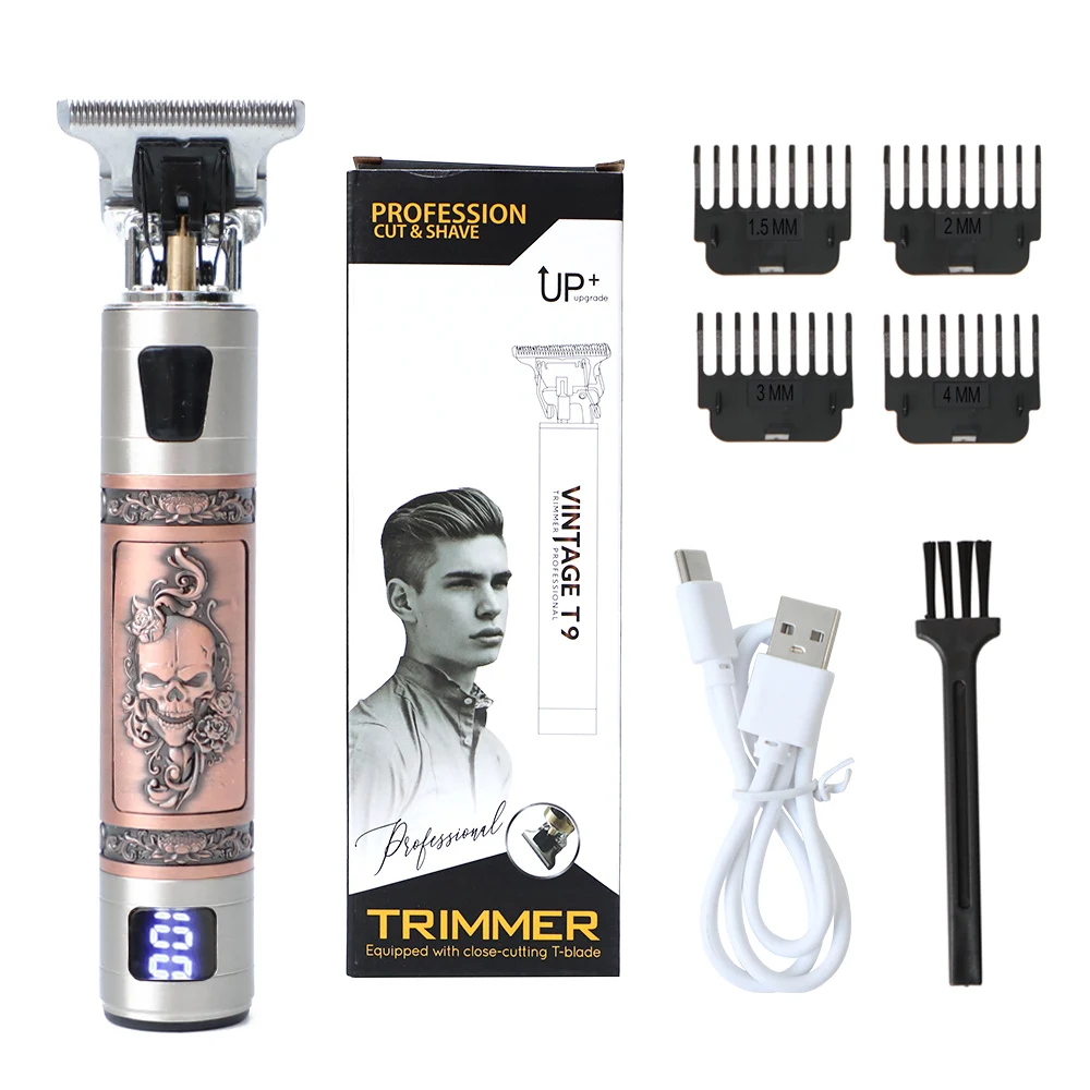 Trimmer Hair Cutting Machine Hair Clipper Professional Tondeuse Homme Maquina De Cortar Cabello USB Trimmer Beard Shaver T9 9