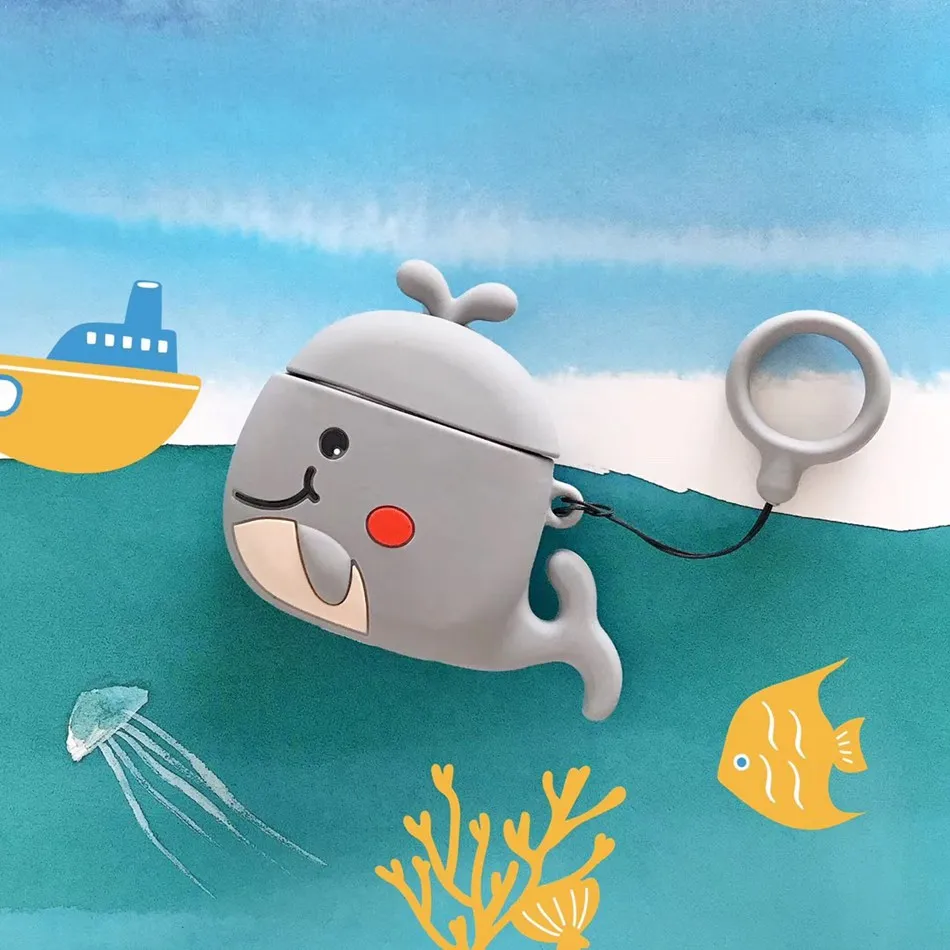 444L Чехол для AirPods с милым 3D рисунком авокадо, чехол для наушников Apple Airpods 2, силиконовый чехол для наушников Air pods, ремешок для наушников - Цвет: 444L