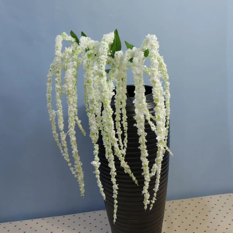 Flone 8 Branch Artificial Lover Fruit Green Amaranthus Artificial Flower Green Plant Wedding Home DIY Decoration Foam Flowers (6)