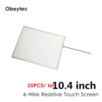 

TS104A4B05*20PCS 10.4 inch 4 wire resisitive touchscreen, 4:3, AA 211.2*158.8mm; OA 225.55*172.95mm, Panel only