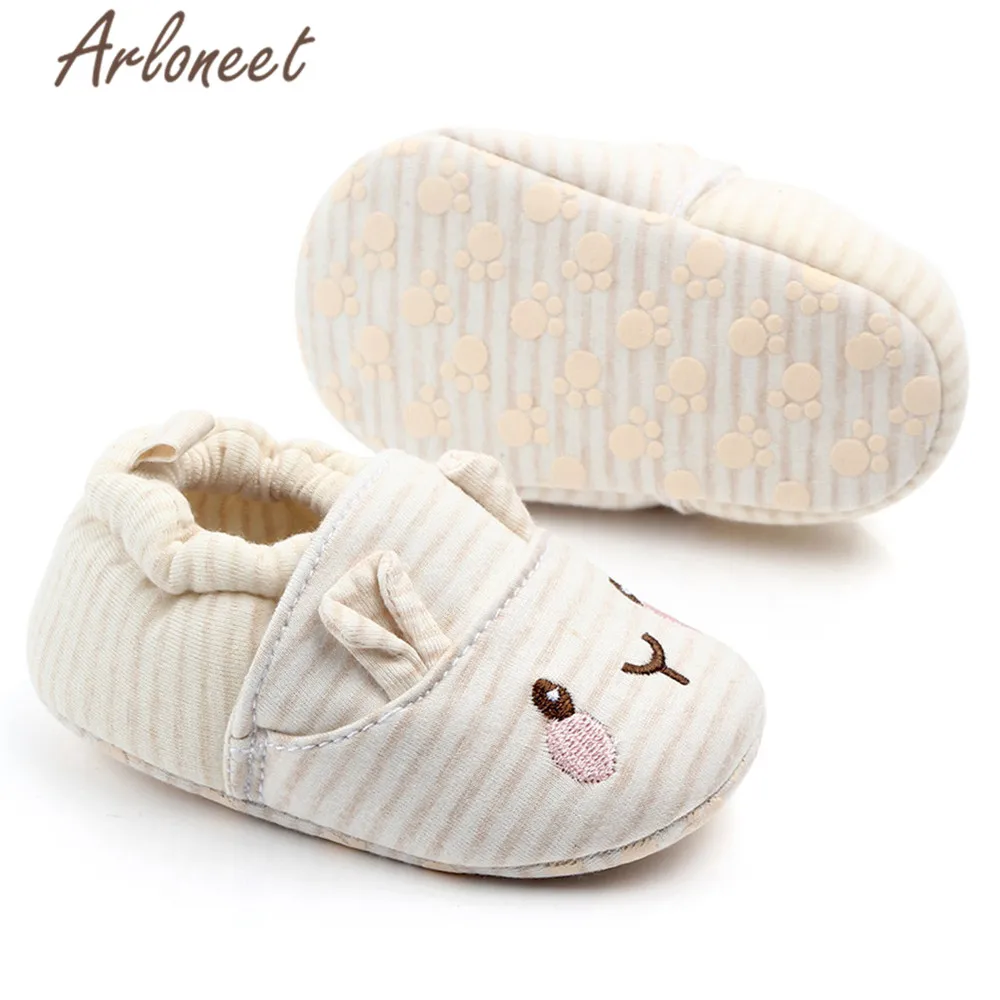 ARLONEET newborn shoes winter girls baby first walkers Cotton cartoon bear Anti-slip Sneakers kids newborn girls first walkers