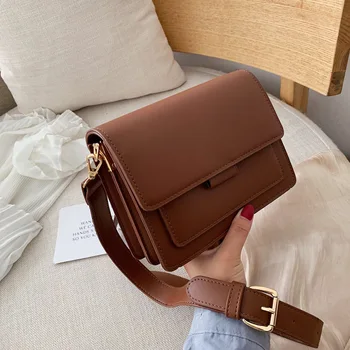 

Fashion Woman Shoulder Bag PU Leather Youth Ladies Small Square Bag light Wild Simple Female Daily Messenger Bag Waterproof Blue