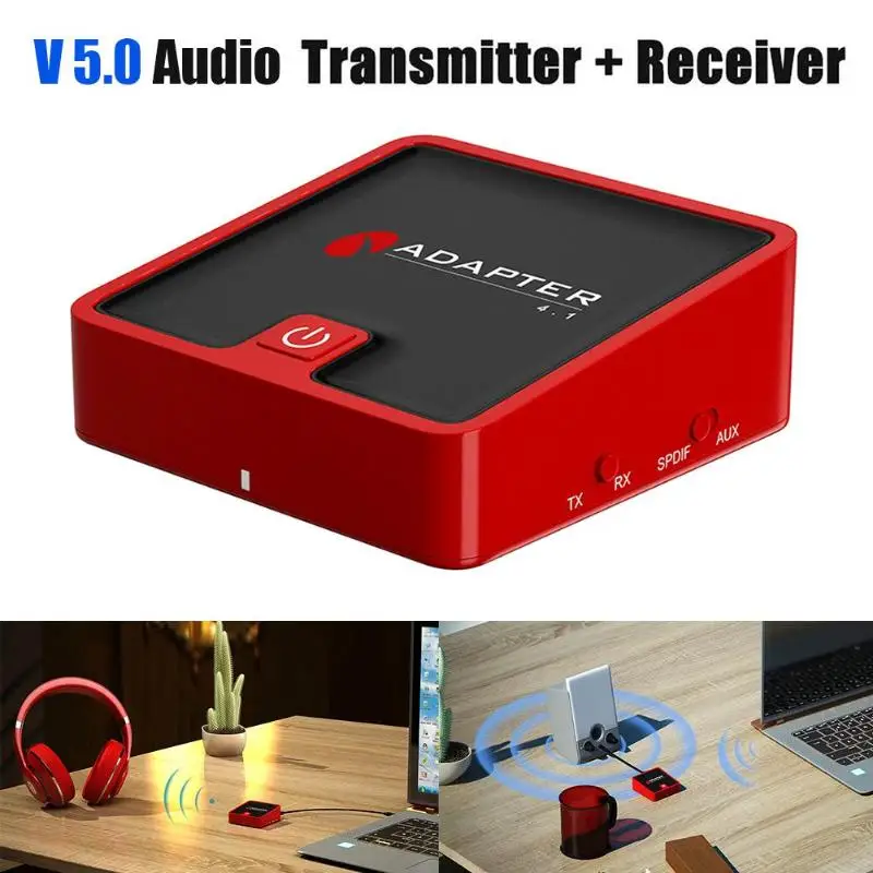 Bluetooth 5,0 передатчик приемник aptX LL аудио музыкальный адаптер AUX/SPDIF/RCA может играть 15 часов без прерывания длительного срока службы