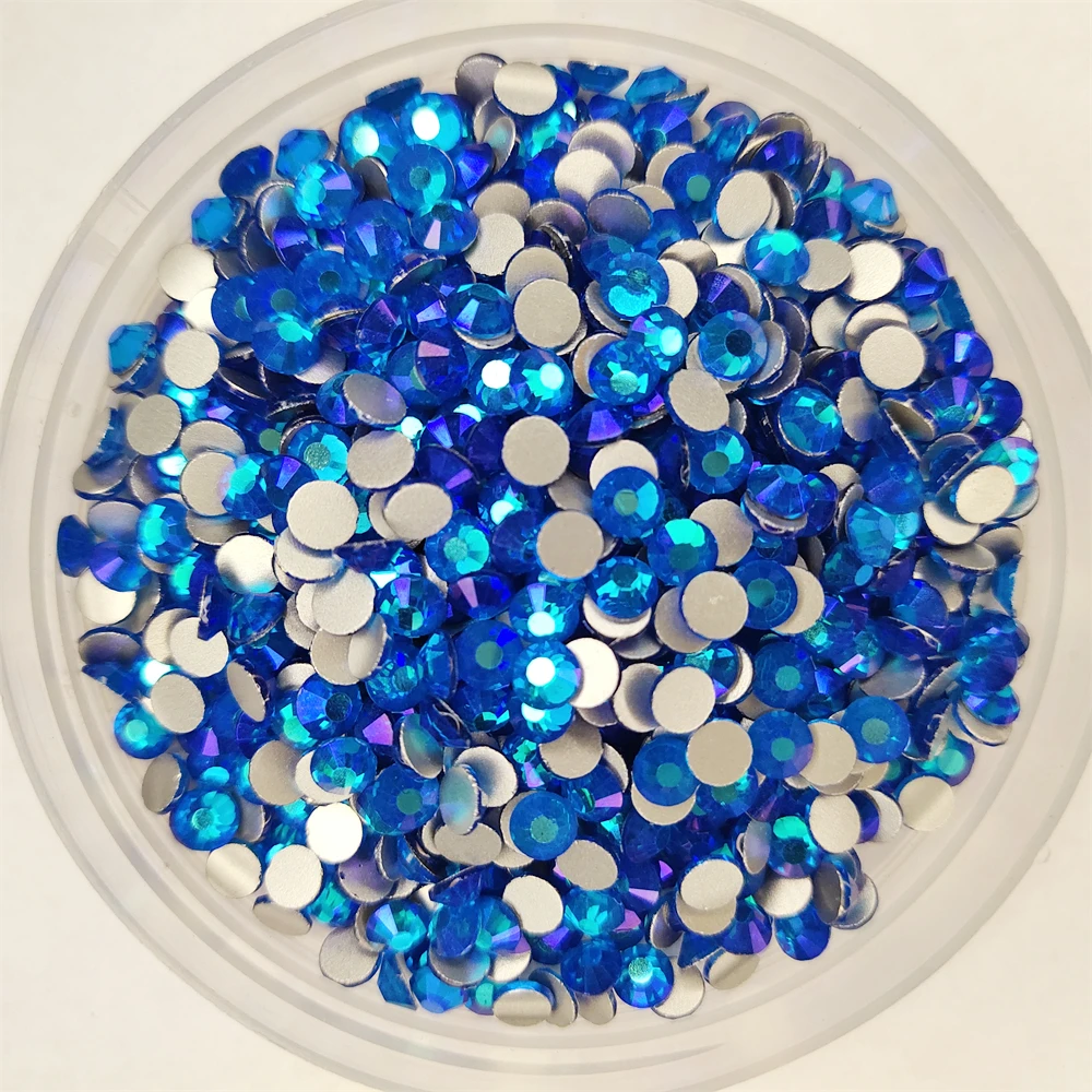 All Sizes AB Colors ss3-ss30 Flat Back Nail Art Non Hotfix Rhinestones 3D Flatbacks Decoration Jewelry Crystals