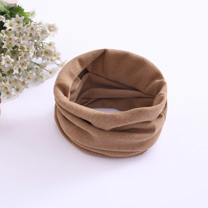 Solid Candy Color Baby Scarf Cotton Ring Scarf Children Neck Collar Boy Kids Neckerchief Autumn Winter Girls Scarf