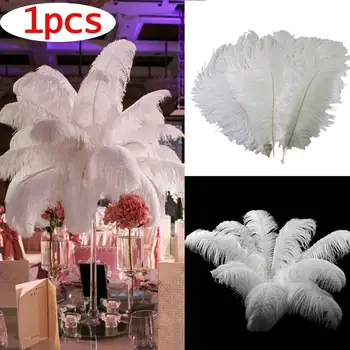 

Wholesale 10 pcs/Lot natural White Ostrich Feathers Hotel Party Hard Feather Plume Rod 30-35cm Jewelry Decorations Wedding B0H6