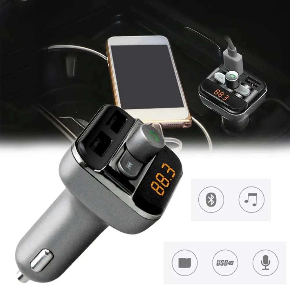 Bluetooth FM передатчик Радио адаптер модулятор Автомобильный комплект usb порты зарядное устройство аудио MP3 плеер передатчик громкой связи