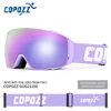 Copozz Magnetic Polarized Ski Goggles Anti-Fog Winter Double-Layers UV400 Protection Men Ski Glasses Eyewear with Lens Case Set 3