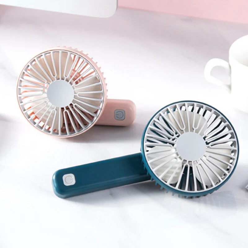 4 Colors Mini Handhold Charging Small Fan Portable Silent Multi-Speed Wind Speed Fan Folding Usb Fans Party Gifts Beauty Look