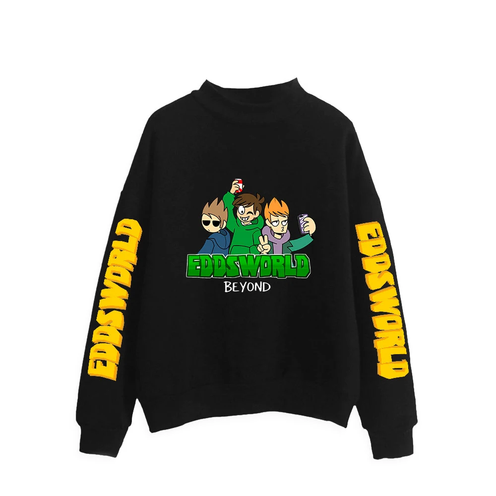 

Модный свитшот Eddsworld с высоким воротником для женщин и мужчин, свитшоты с длинным рукавом, лидер продаж, Повседневный пуловер, одежда