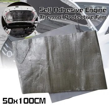 

1pcs 50x100cm Thermal Exhaust Tape Air Intake Heat Insulation Shield Wrap Reflective Heat Barrier Self Adhesive Engine Accessory