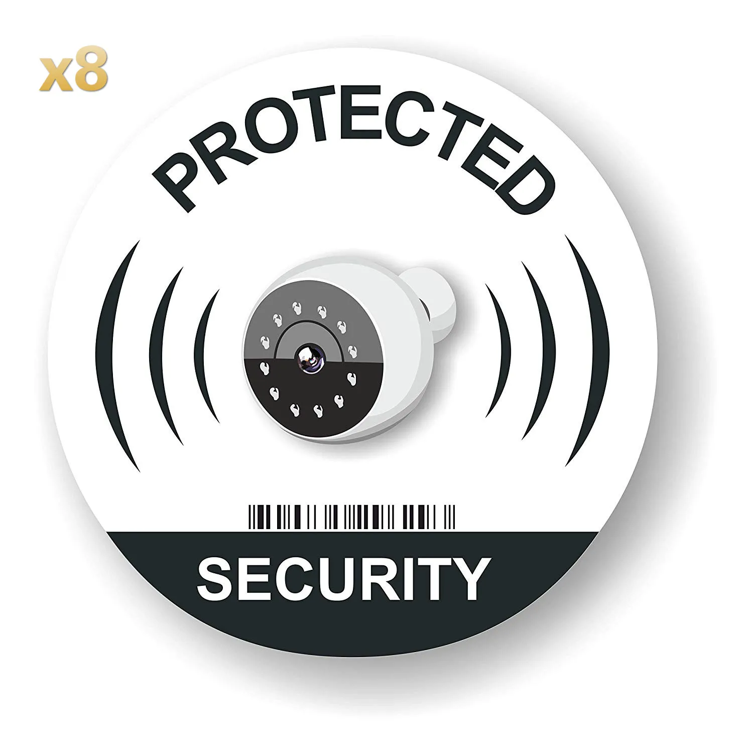 Для 8x IP Камера наклейки с предупреждением о наблюдении и охране знаки охранной