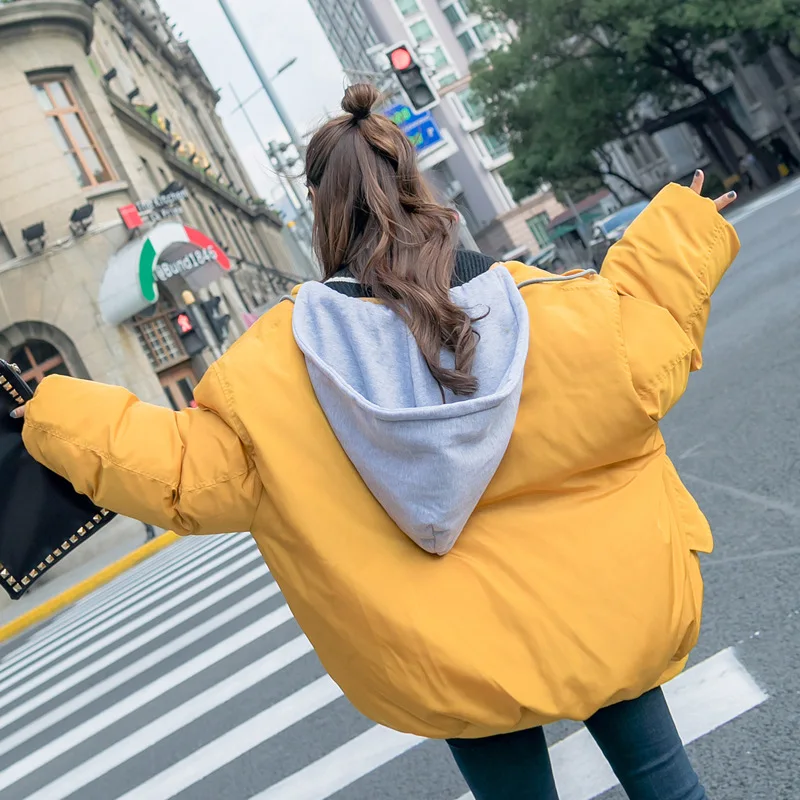 

Pilots Cotton Coat Women's Mid-length Korean-style Students Loose-Fit BF Large Size Cotton-padded Clothes Thick Winter Jacket