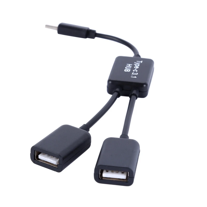 2 15 см usb type C 3,1 мужчина к двойному USB 2,0 Женский OTG Y сплиттер зарядный кабель 2 порта концентратор с кабелями от 1 до 3 шнур Y сплиттер кабели - Цвет: 2
