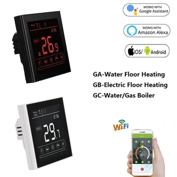 

Smart WiFi Thermostat Temperature Controller 95~240V Electric Warm Floor Heating Water Gas Boiler Works with Alexa Google Home