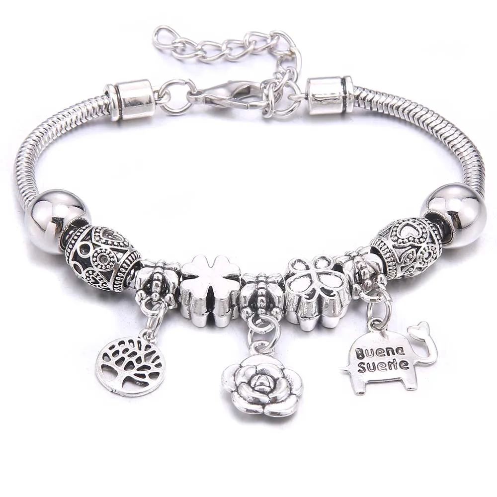 charm bracelet bangles jewelry fit women girl friendship gift bracelet jewelry