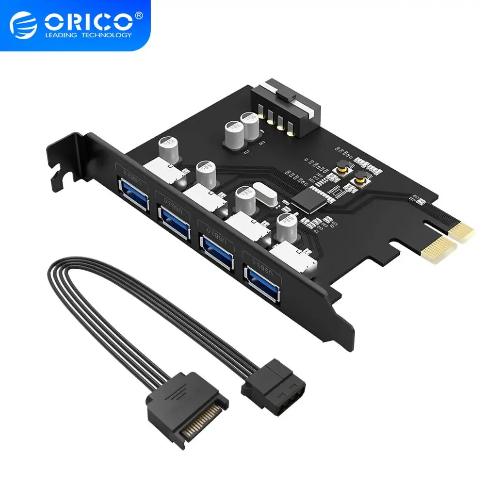 ORICO 4 порта USB3.0 PCI E карта расширения 3 0 адаптер к USB концентратор расширитель карты