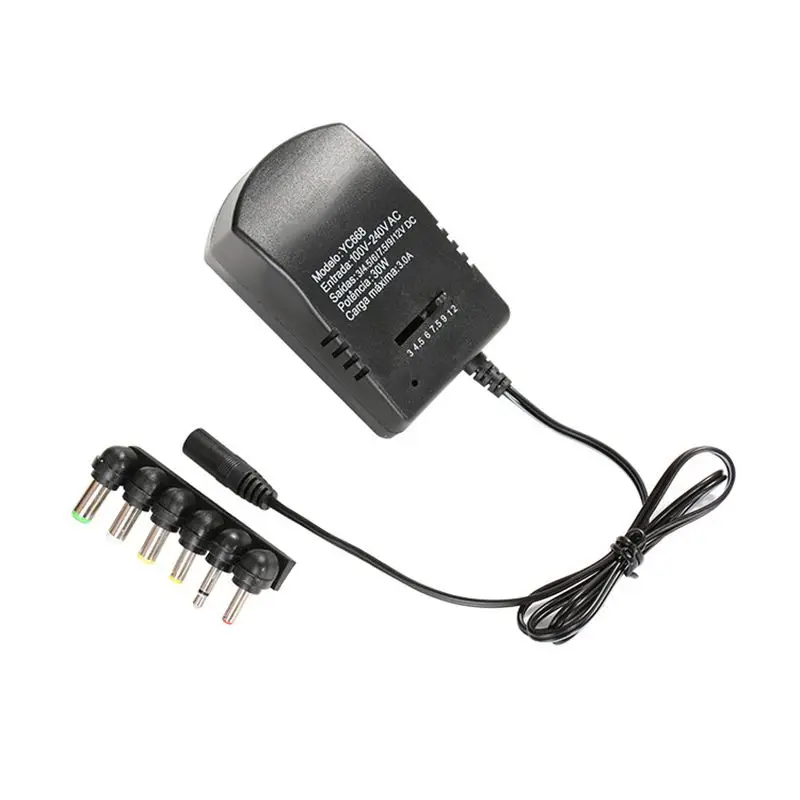 AABB-30W многофункциональный регулируемый адаптер питания 3-12 В Многофункциональный зарядный переключатель адаптер питания штепсельная вилка европейского стандарта