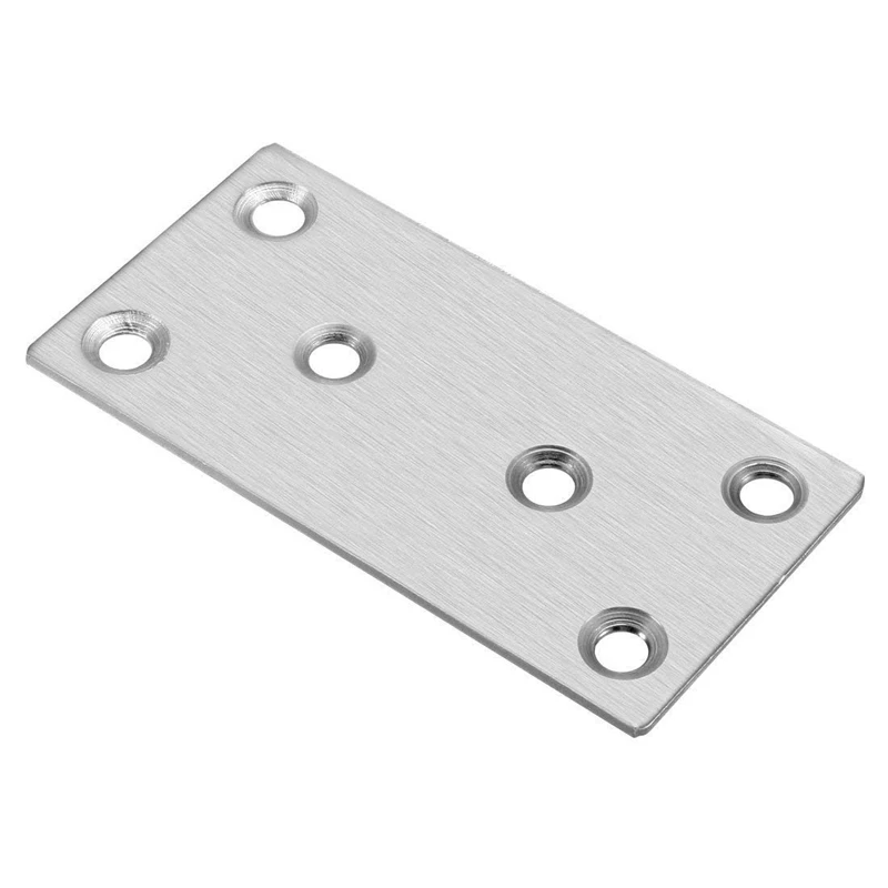

Flat Stainless Steel Repair Mending Fixing Plate Brackets,100mmx50mm,8pcs