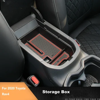 

Interior Armrest Storage Box Tray Accessories For 2019 2020 Toyota Rav4 RAV 4