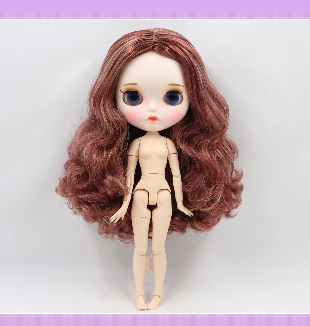 Neo Blythe Doll with Red Hair, White Skin, Matte Pouty Face & Custom Jointed Body 1