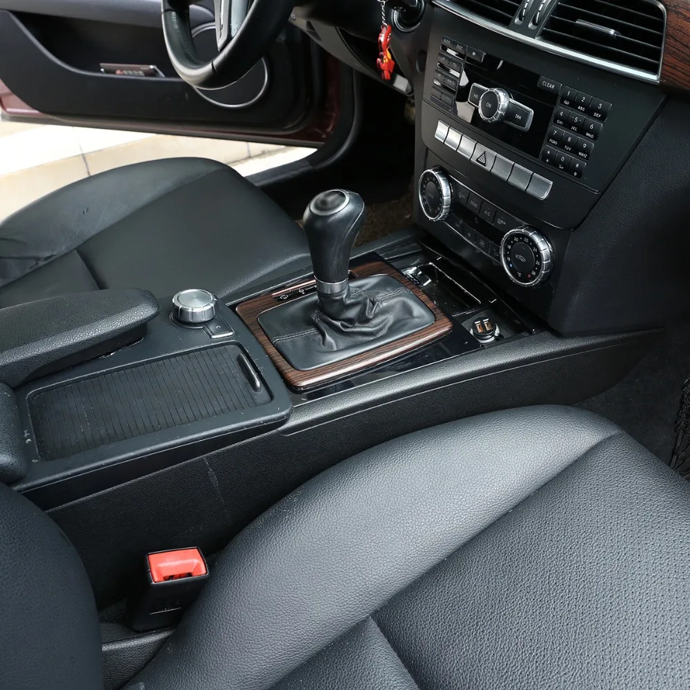 ABS Стиль салона автомобиля переключения передач Панель рамка наклейки для Mercedes Benz GLK 2008-2011 C Класс W204 2007-2013