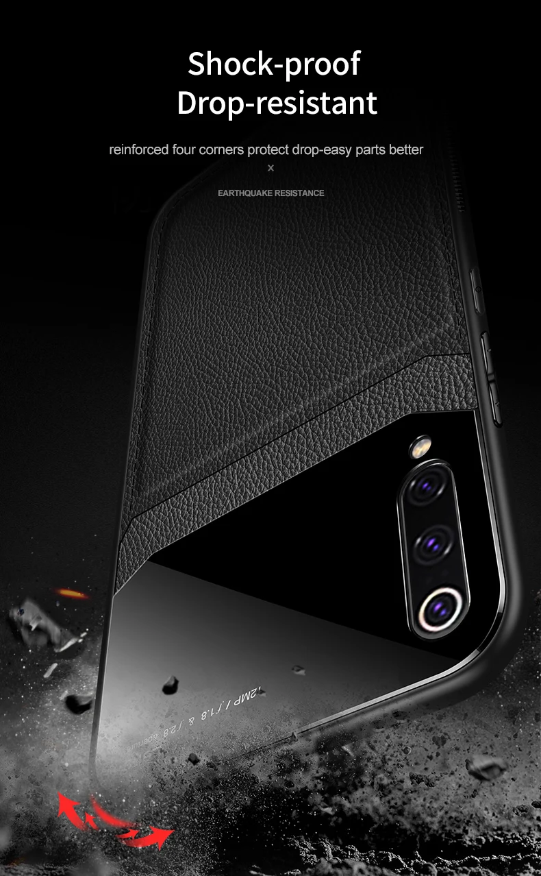 Чехол, для samsung Galaxy A50 A70 на кожаном зеркальном стекле Силиконовый противоударный телефон Роскошные милые чехлы