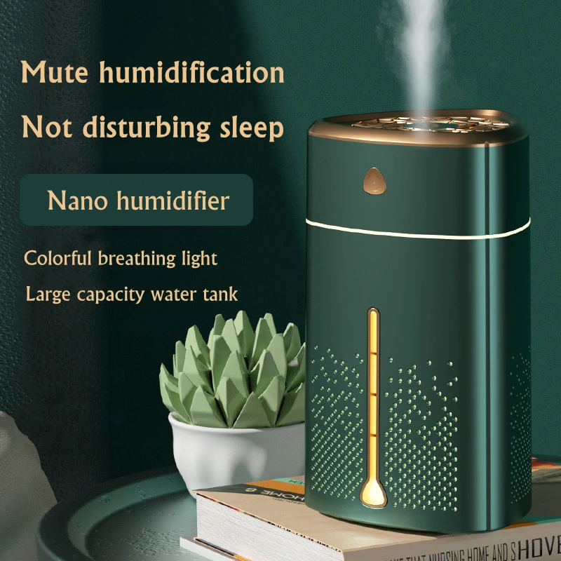 Umidificatore d'aria domestico di grande capacità USB Ultrasuoni Cool Mist Maker con luce LED 1000ML Diffusore di aromi a nebbia pesante Umidificador_voghion.com