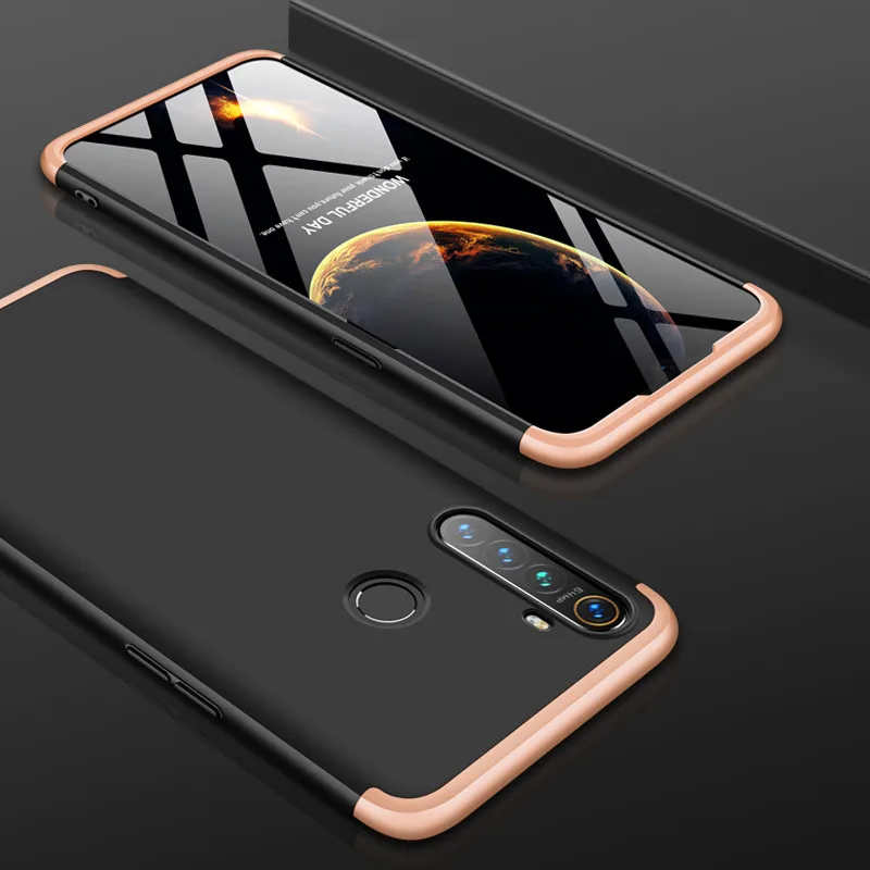 

Oppo Realme 5 Pro Case Colored 360 Degree Full Cover Shockproof Matte Case for Oppo Realme5 Real Me 5 Pro Q with Glass Protector