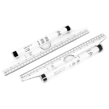

Art Drawing Tool Squares Angle Parallel Line Rolling Ruler 30 cm 2 pieces