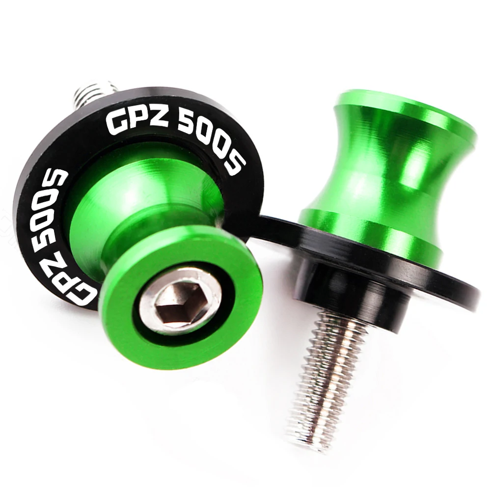 Для Kawasaki GPZ500S 1990-2009 2008 2007 2006 2005 2006 2007 мотоциклетные маятниковые Ползунки Катушки Paddock Stand Bobbins поворотный рычаг - Цвет: 10MM Green