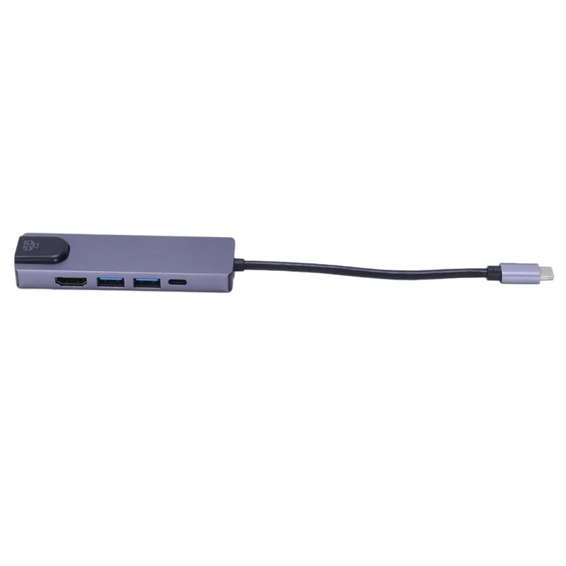 5 в 1 концентратор USB Type C Hdmi 4K USB C концентратор для Gigabit Ethernet Rj45 Lan адаптер для Macbook Pro Thunderbolt 3 USB-C порт зарядного устройства