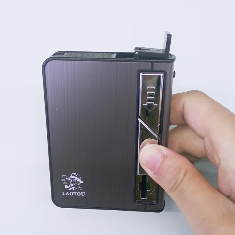 Usb зарядное устройство для сигарет; защита от ветра светильник er для курения металлический чехол для сигарет аккумуляторные коробки 10 палочек с светильник