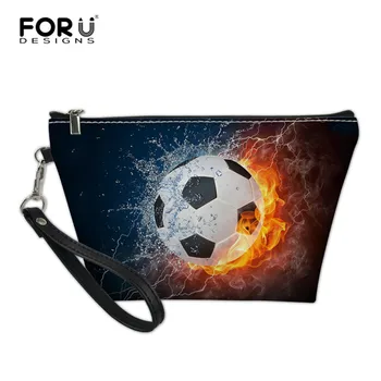 

FORUDESIGNS Small Makeup Bag for Women Girls Football Soccer Baseball Travel Cosmetic Case Wash Toiletry Bag Storage Pouch