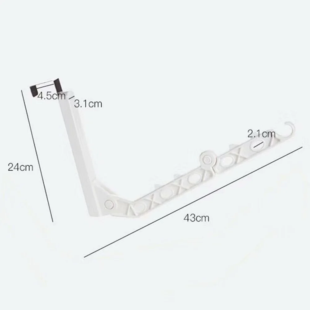 5 Hole Closet Durable Home Coat Holder Space Saving Practical Storage Door Hanging Foldable Rack Clothes Hanger Drying Organizer