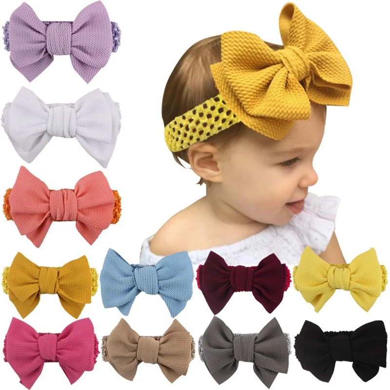 

2020 Brand New Newborn Toddler Baby Girls Head Wrap Rabbit Big Bow Knot Turban Headband Hair Accessories Baby Gifts Toddler