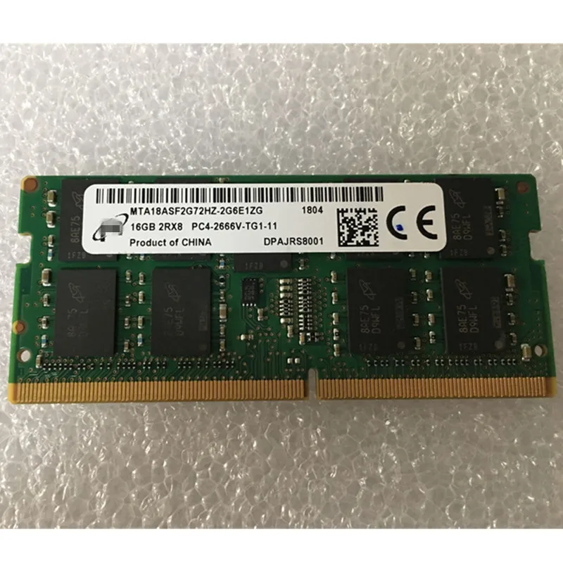Оперативная память для ноутбука Micron DDR4 2RX8 16 Гб 2666 МГц в PC4 ГБ с поддержкой