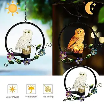 

Solar Power LED Owl Parrot Hanging Lamp Waterproof Garden Decorative Light
