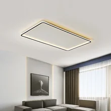 Modern Ultra-thin Led Ceiling Lamp For Living Room With Remote APP Dimmable Surface Square Bedroom Study Black Lights Fixture