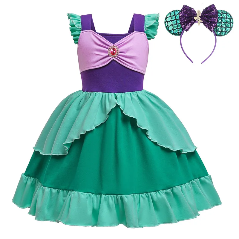 Новинка 2020 вечерние чное платье принцессы для маленьких девочек необычная