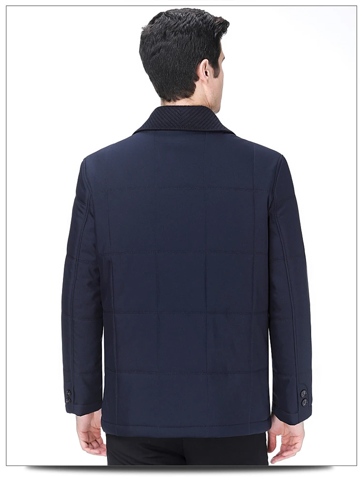 Winter New Style Middle-aged MEN'S Cotton-padded Coat Men'S Wear Business Casual Warm Cotton Coat 1732