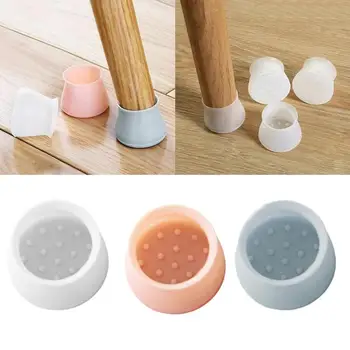 

4PcThickened Wear-Resistant Non-Slip Silicone Table And Chair Foot Cover Floor Mute Protection Pad Chair Stool Table Mat