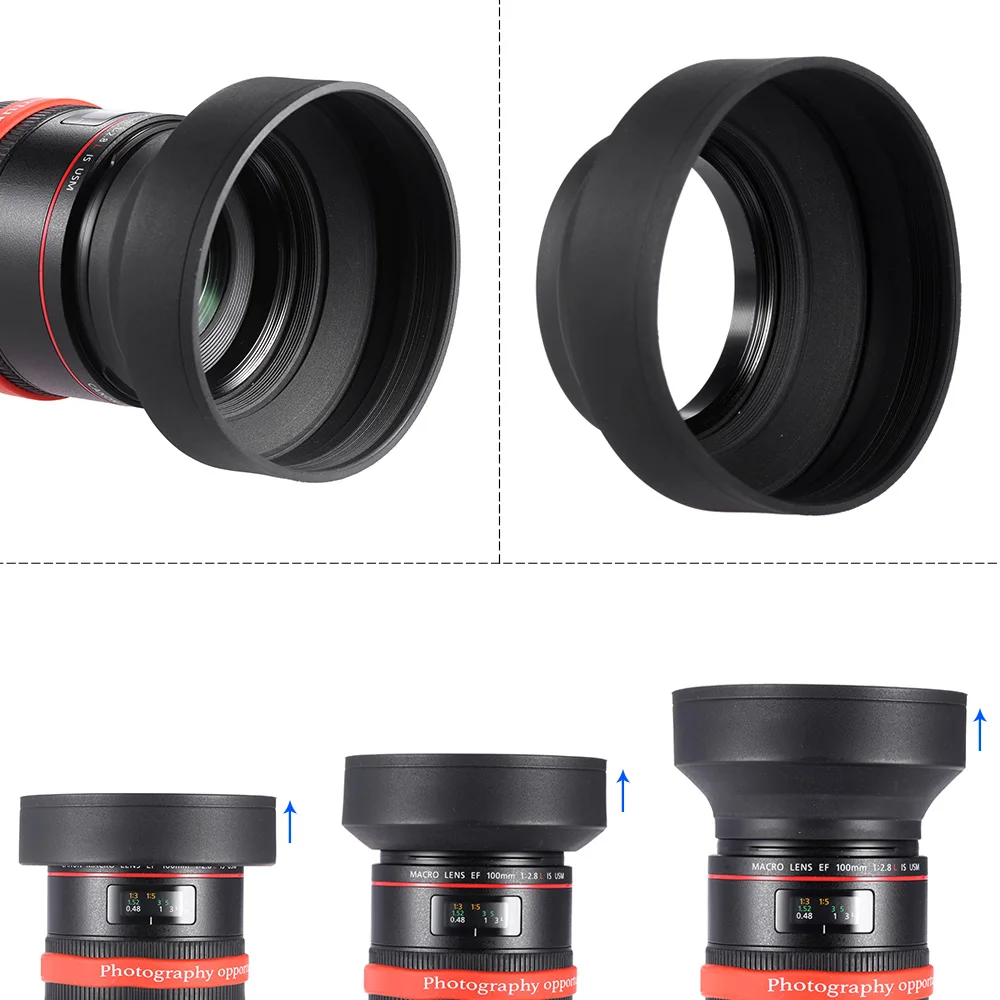 Andoer 55mm UV+CPL+FLD+Close-up(+1+2+4+10) Lens Filter Kit w/Carry Pouch Lens Cap Cap Holder Tulip&Rubber Hoods Cloth