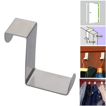 

1 x stainless steel door hook Door Hook Stainless Kitchen Cabinet Clothes Hanger Hook Storage Organizer Storage Rack GK