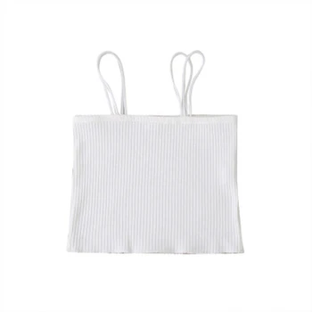 

2020 new fashion baby girls T-shirt summer trend cotton girls vest suspenders solid children's clothes 80-100cm 7 color clothes