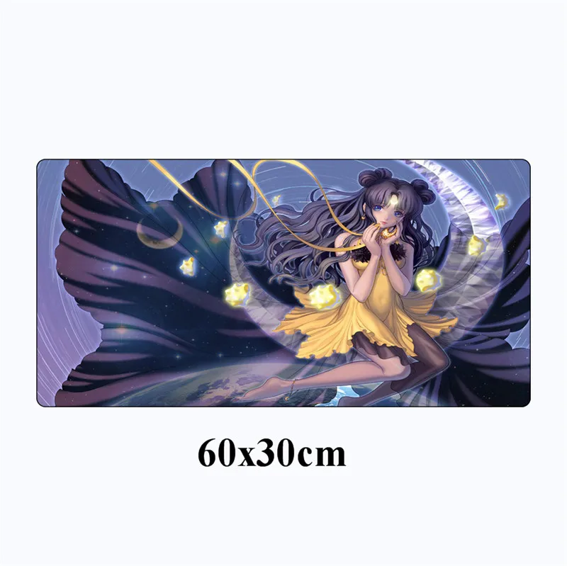 Аниме Сексуальная девушка Сейлор Мун коврик для мыши большой XL 60x30cmGaming коврик для мыши фиксирующий край Нескользящая клавиатура ноутбук Настольный коврик - Цвет: 300x700x2mm