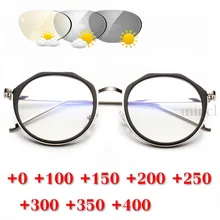 Женские солнцезащитные фотохромные очки для чтения, мужские очки, прогрессивные многофокусные очки, оправа для женщин, дальний вид, диоптрийные очки NX