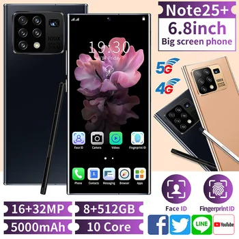 

Global Version Galxy N25+ Smartphone 8-core 128/256 GB FullScreen Android 10.0 Face ID Dual Camera 4G Smart Mobile Cell Phone