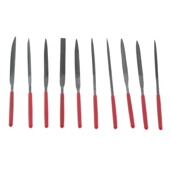

10 Piece Tool Set Shaping File Iron Used in Production of Patterns in Processing of Jewelry