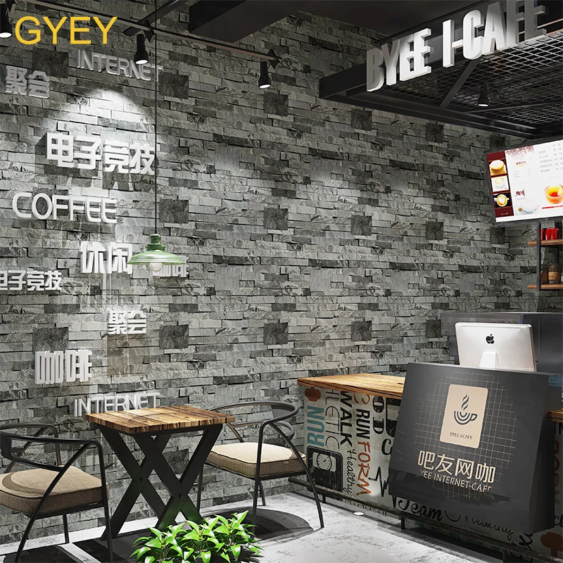 

Vintage Rustic 3D PVC effect Brick Wallpaper Roll ForThe Wall Stone Live Room Wall Paper DE PAPEL ROLL For Bedroom TV background
